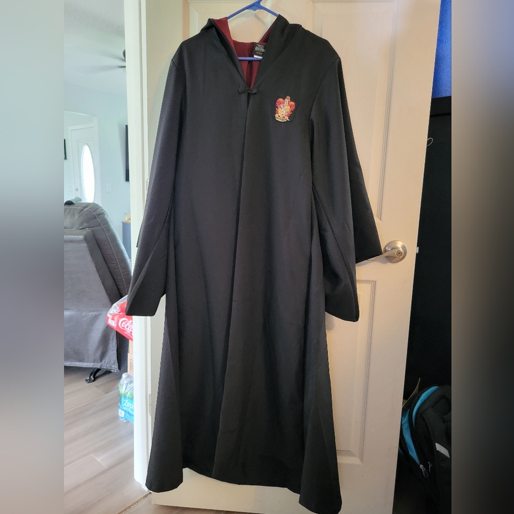 Harry Potter Hermione Granger Black Hooded Gryffindor Hogwarts Robe